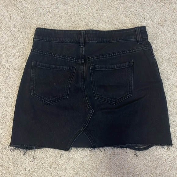 Pacsun Black Denim Mini Skirt Size 24 - Picture 2 of 3